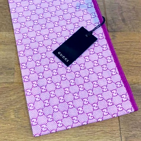 Gucci Accessories - Authentic GUCCI GG Pattern Pink Scarf